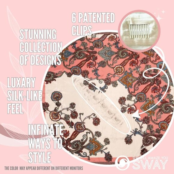 Wide Satin Headbands for Women - Non-Slip, 20+ Styles, Boho, Gift main image 8